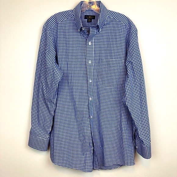CLUB ROOM Men’s Check Button Down Shirt  32/33 - Picture 2 of 11